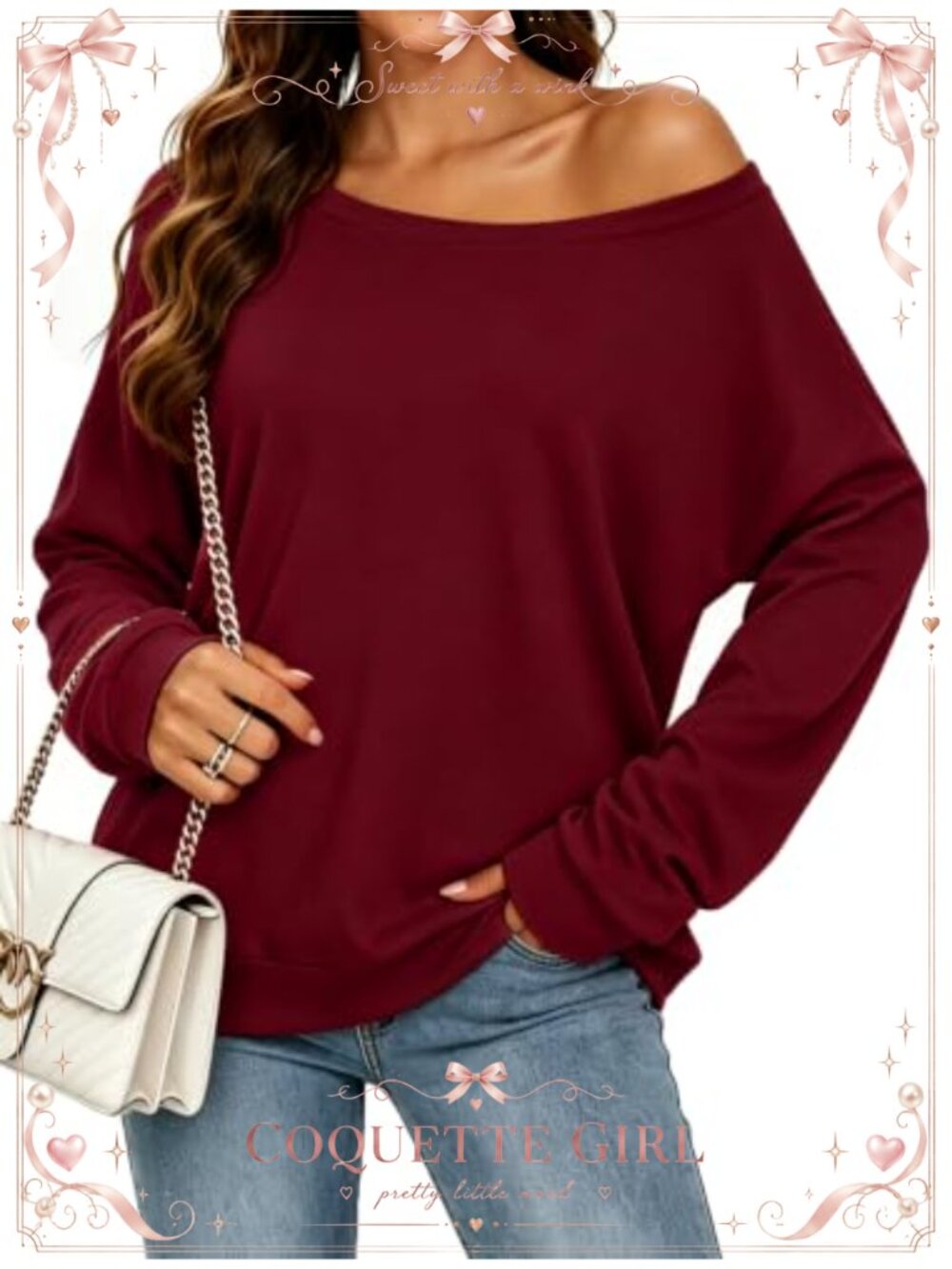 Womens Off Shoulder Oversized Tunic Sweatshirt Long Sleeve Pullover